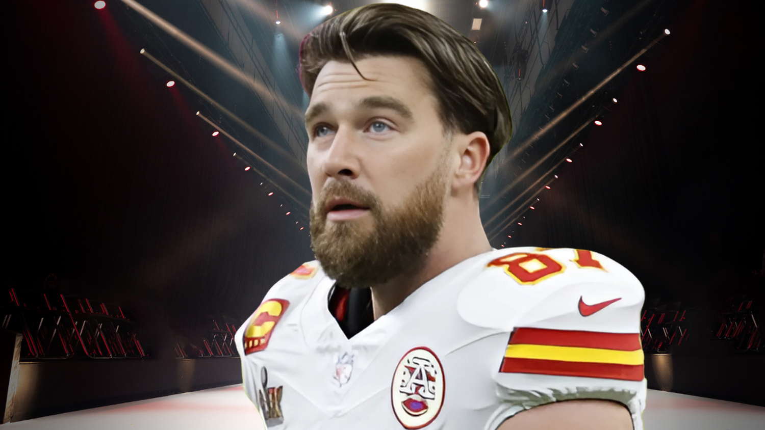 Travis Kelce impone tendencia con un look inspirado en los 70 antes del Super Bowl