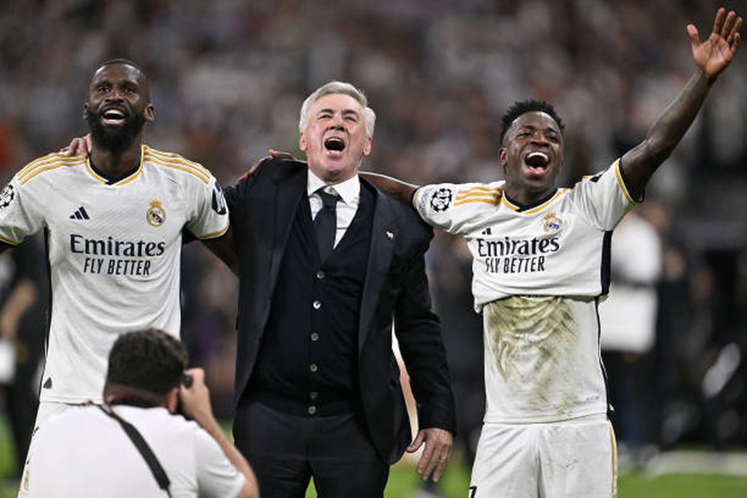 Los festejos de Real Madrid en el Bernabeu.