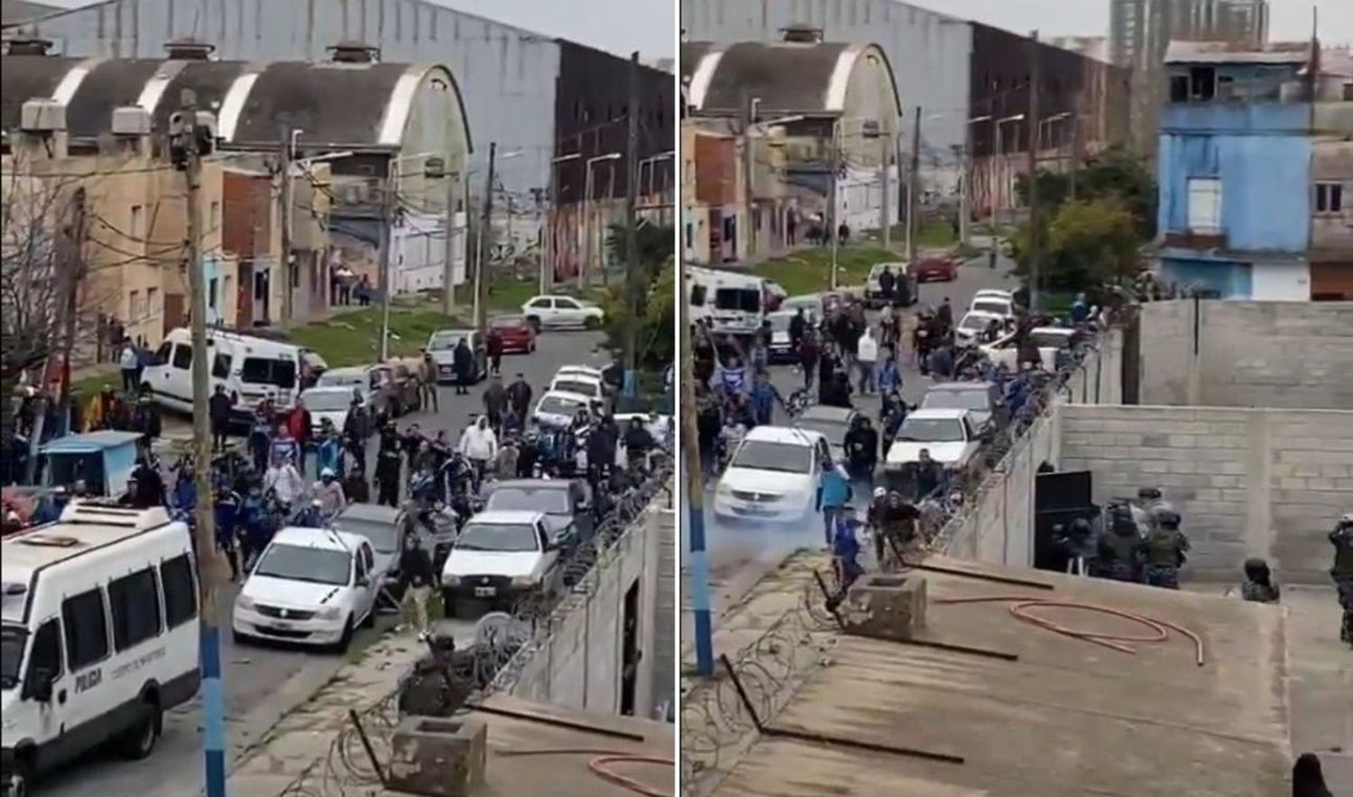 Hubo graves incidentes entre los hinchas y la Policía fuera del estadio.