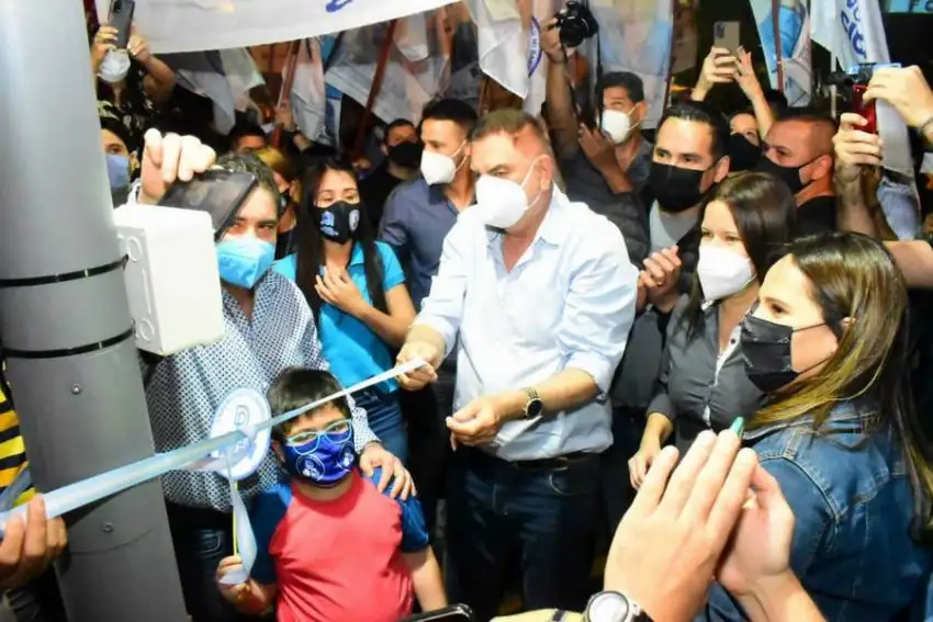 El intendente Jofré inauguró la plaza del barrio Juan Manuel de Rosas