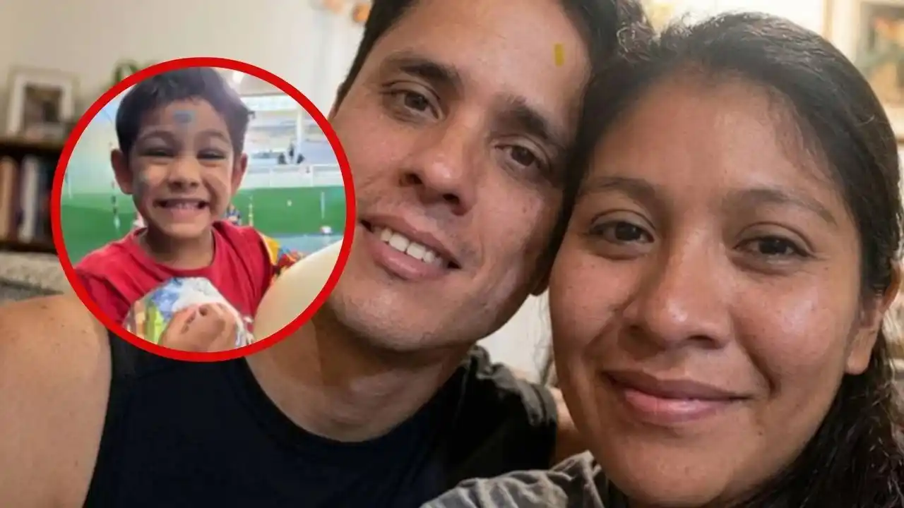 Mariela Altamirano, madre de Ángel, junto a su pareja.