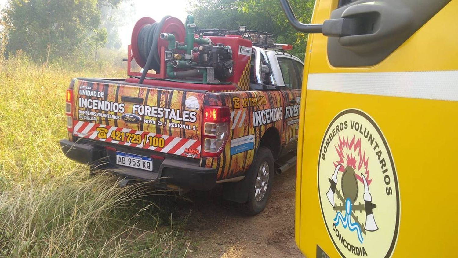 Bomberos Voluntarios informaron que el incendio de Calabacilla está controlado