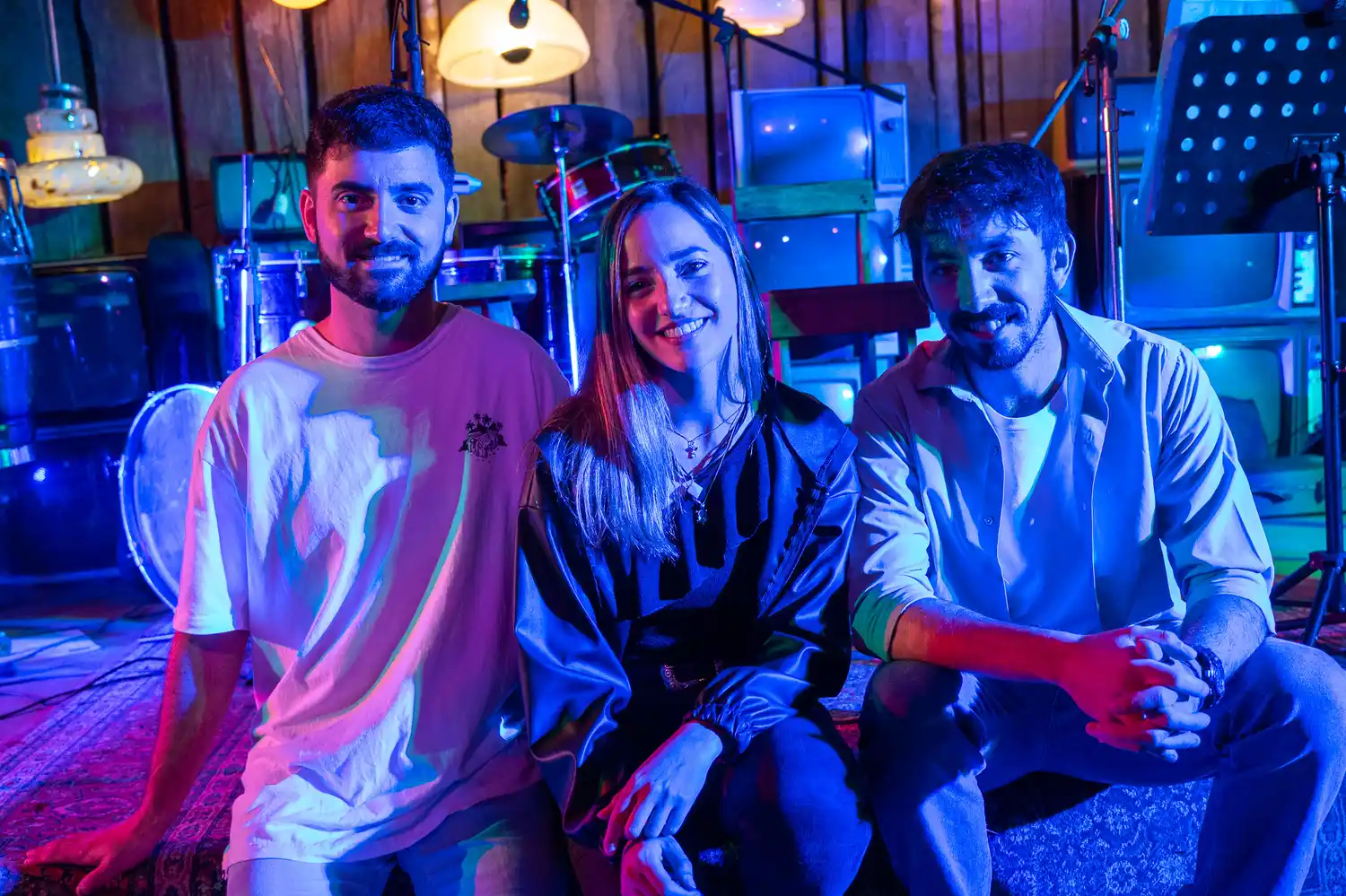 Lucas, Marina y Matías Pisani en Isla Mia