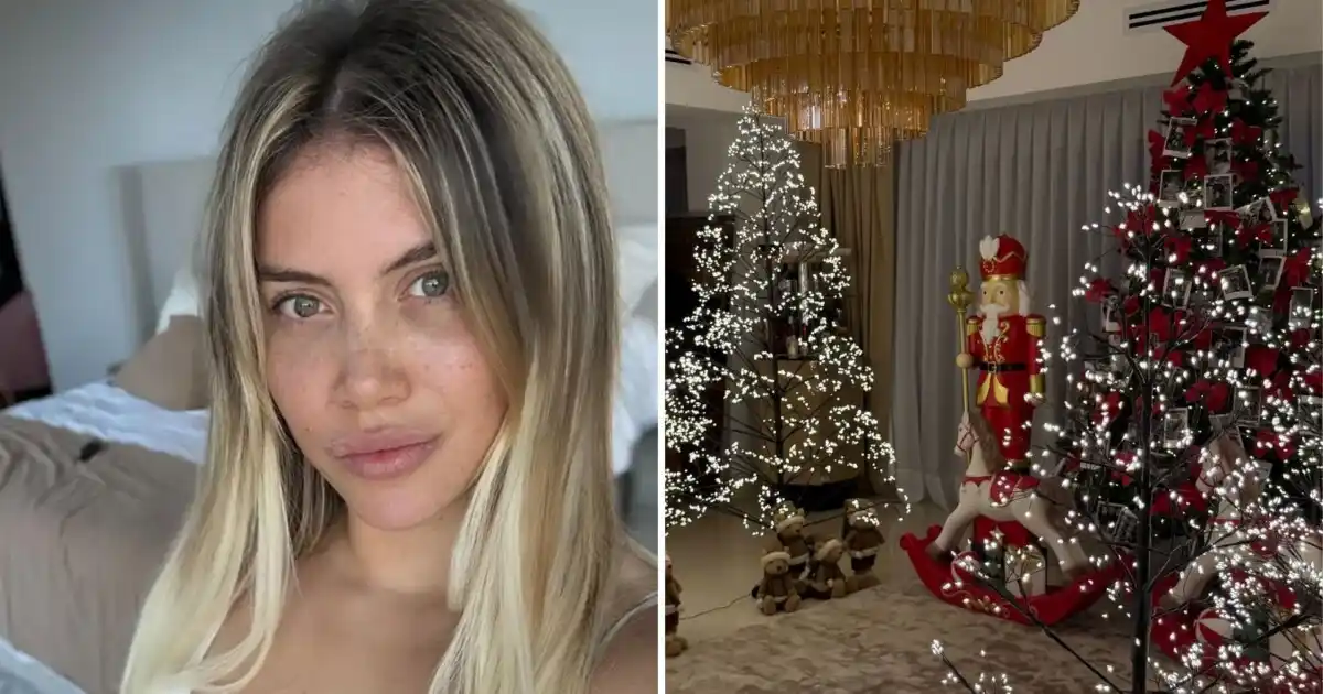 Wanda Nara preparó todas las decoraciones para darle un toque navideño a su hogar en las fiestas.