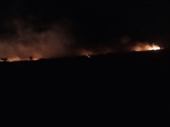 Humo y quema en el basural