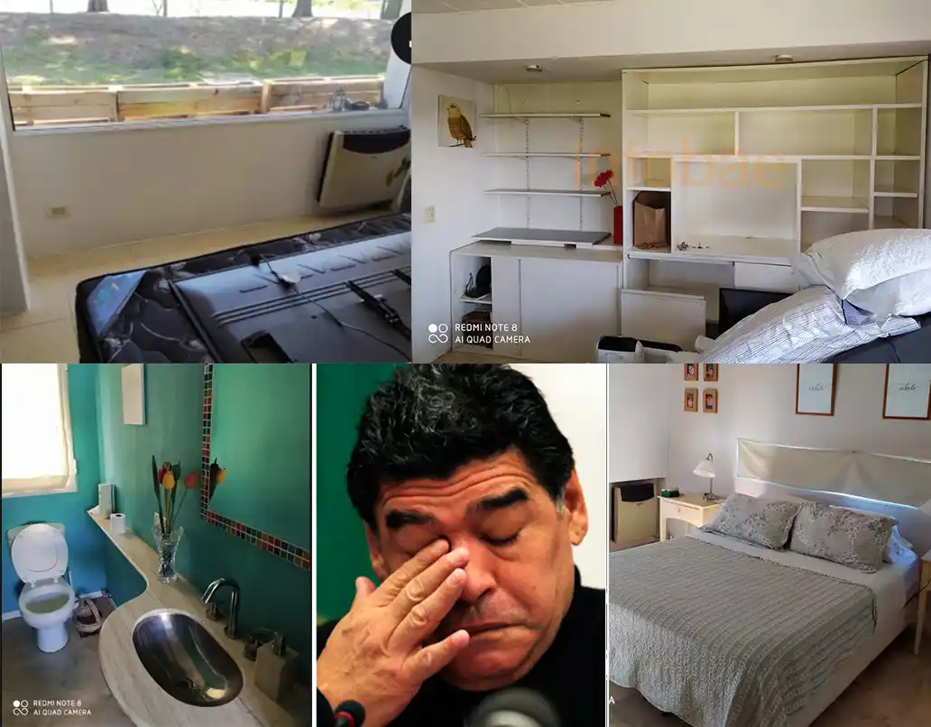 Así era la casa en la que murió Maradona: "Lo duchaban con una manguera, parado"