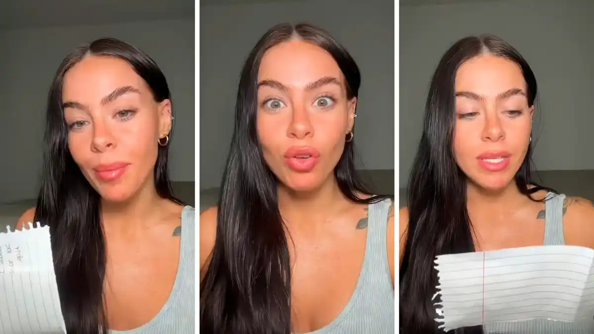 Avi Rodríguez muestra la carta anónima que encontró en la puerta de su departamento