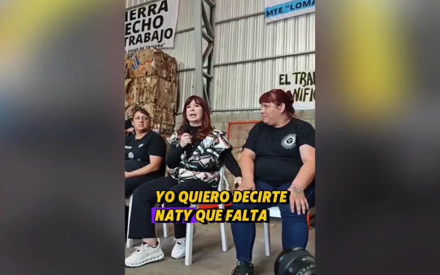 Cristina junto a la diputada Zaracho en un centro de reciclaje