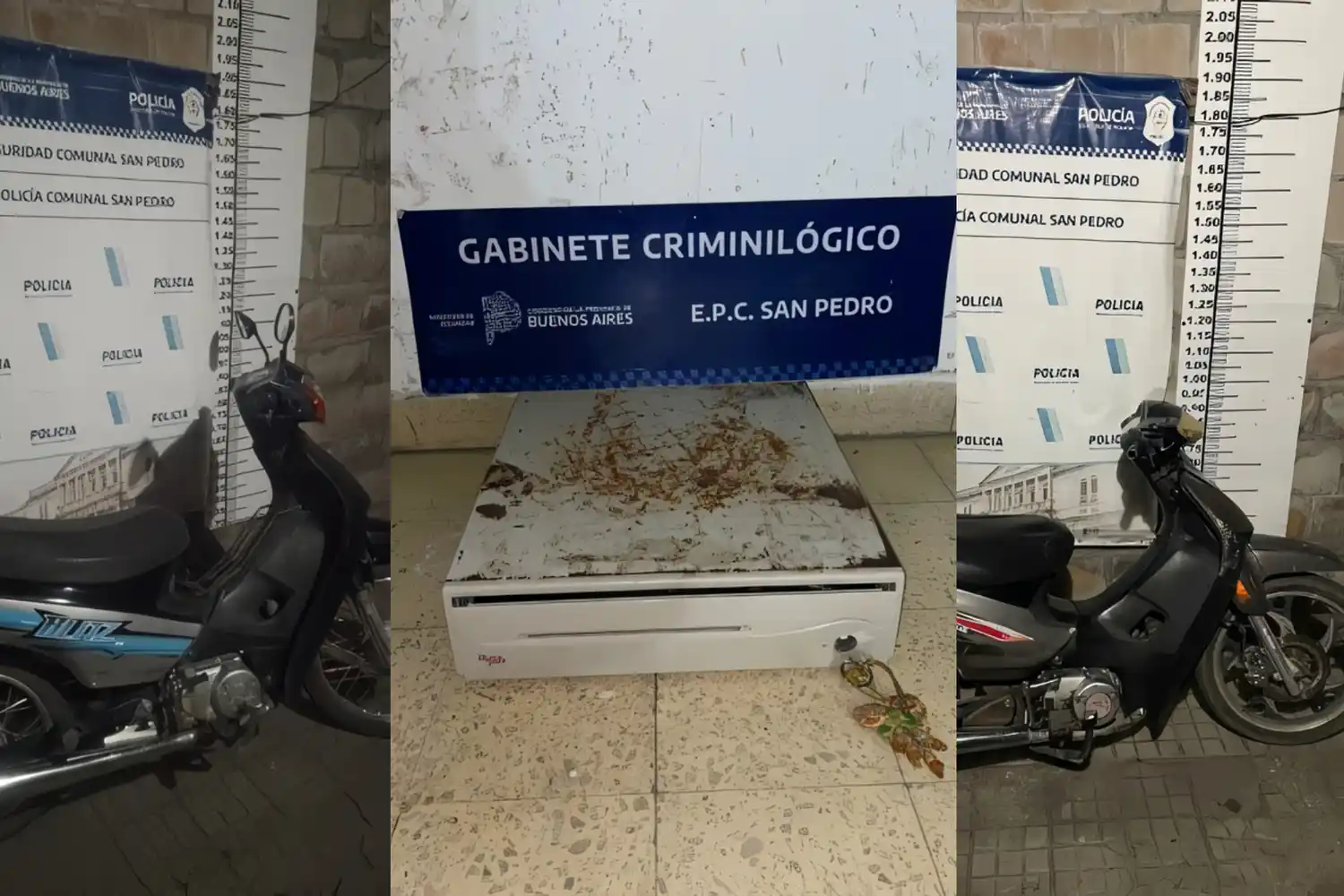 Los elementos secuestrados en los allanamientos. Fotos: Policía Bonaerense.