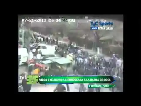 Difunden el video del enfrentamiento entre los barras de Boca