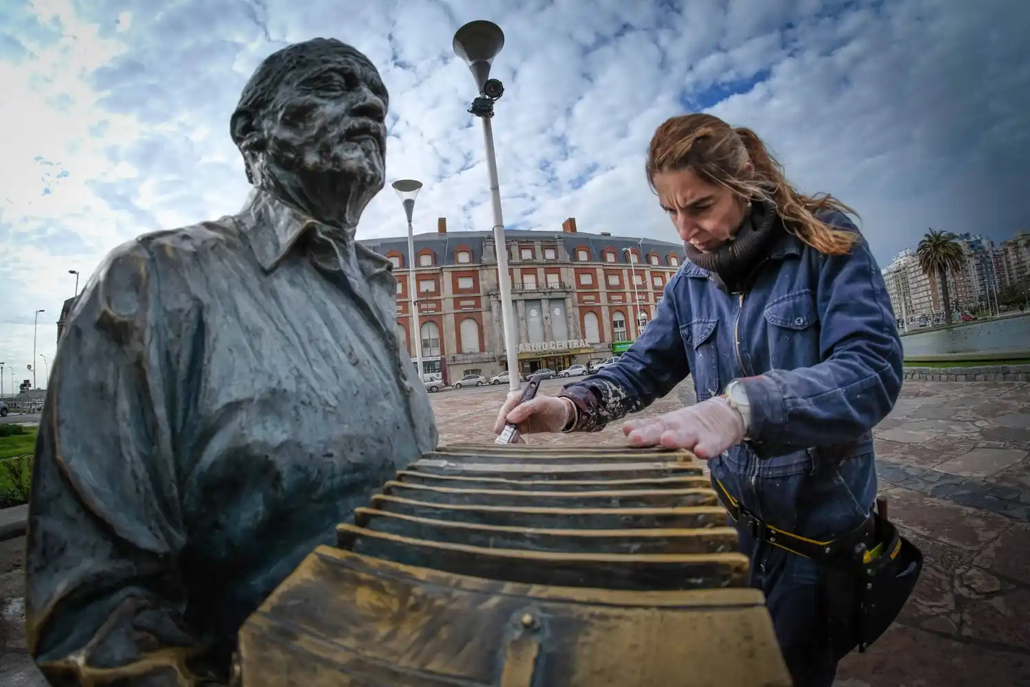 Restauraron el Monumento a Astor Piazzolla
