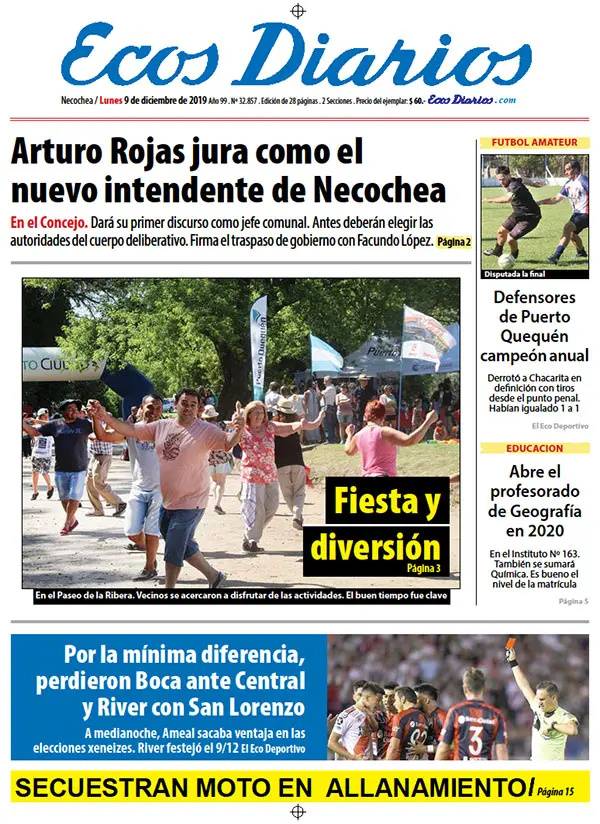 Tapa del 9 de diciembre de 2019