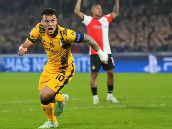 Lautaro Martínez marcó un gol ante el Feyenoord y entró en la historia del Inter
