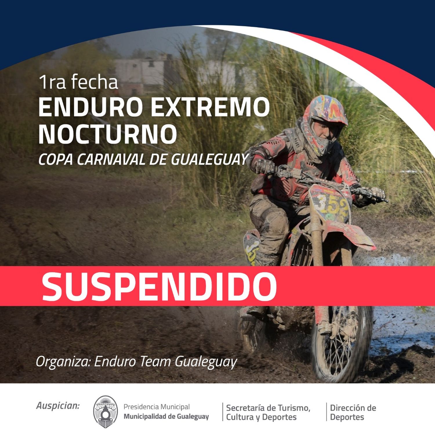 Enduro y Karting suspendido por las intensas lluvias