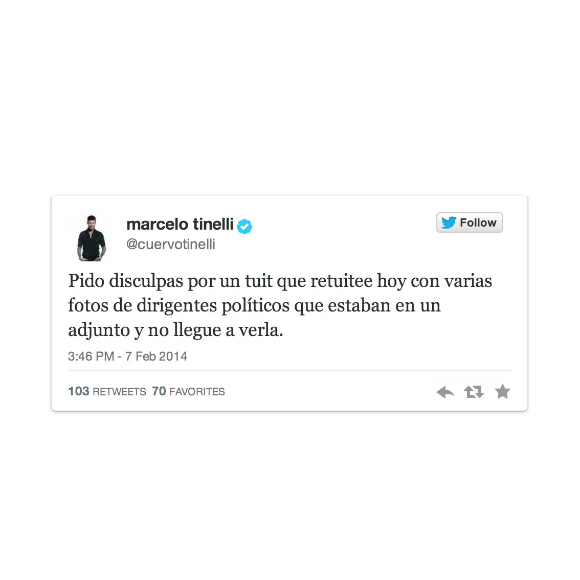 Fútbol para Todos: Tinelli se disculpó por su tuit contra el gobierno