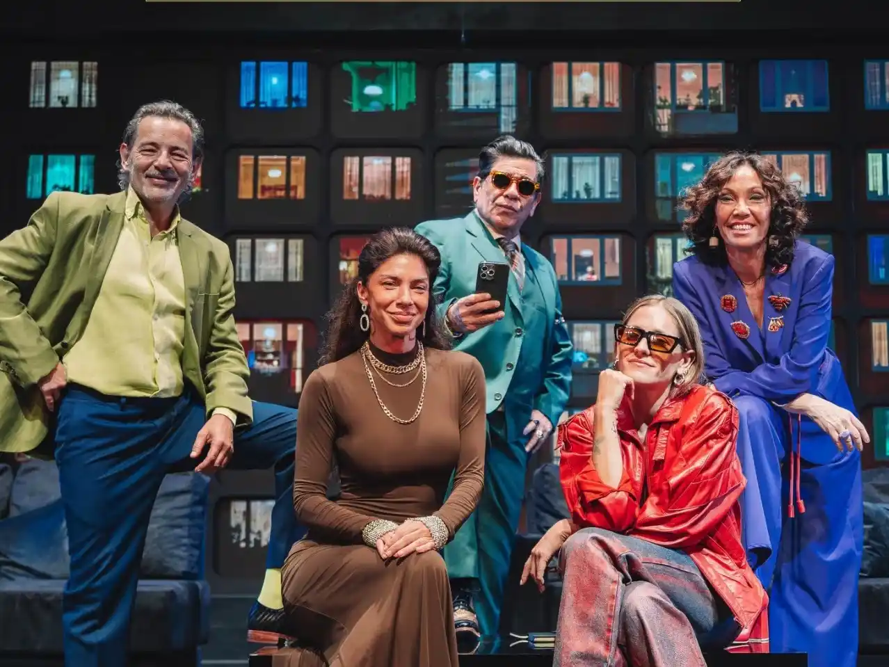 Fabián Vena, Juan Palomino, Ernestina Pais, Romina Gaetani y Rochi Igarzábal.