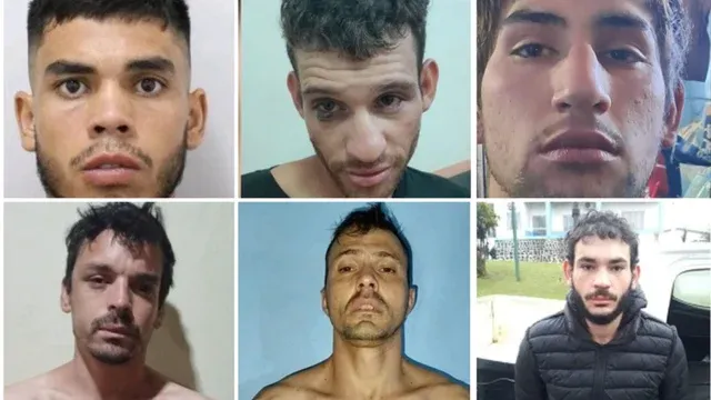 Seis de los siete prófugos.