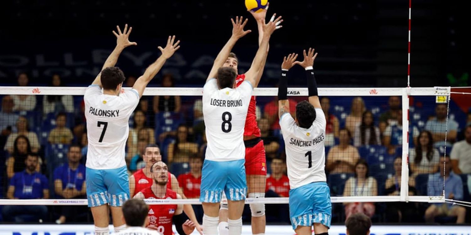 Argentina le ganó al Serbia en Belgrado por la VNL