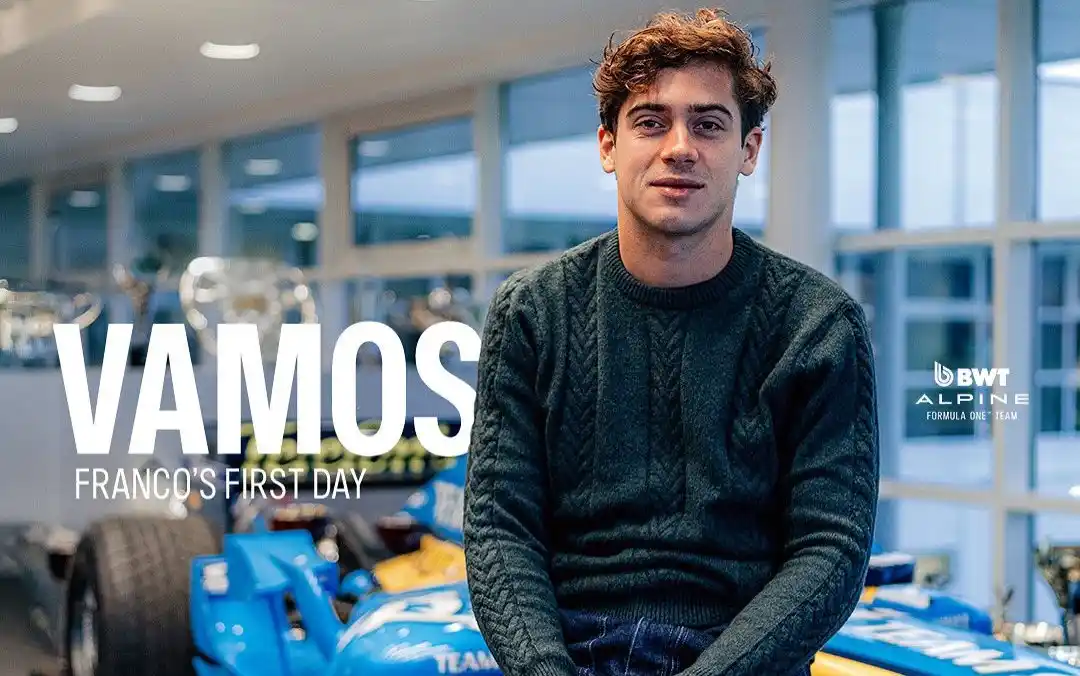 Franco Colapinto y su bienvenida en redes sociales.