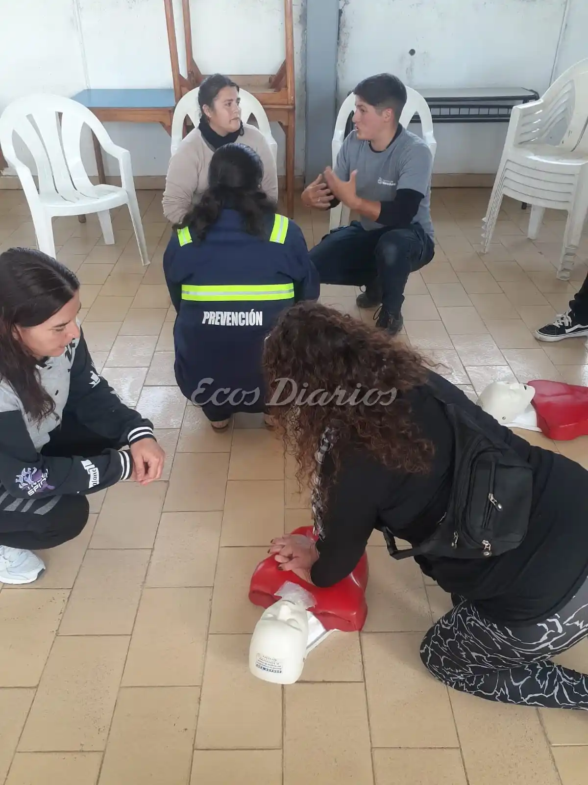 Indicaciones. Personal trabajando