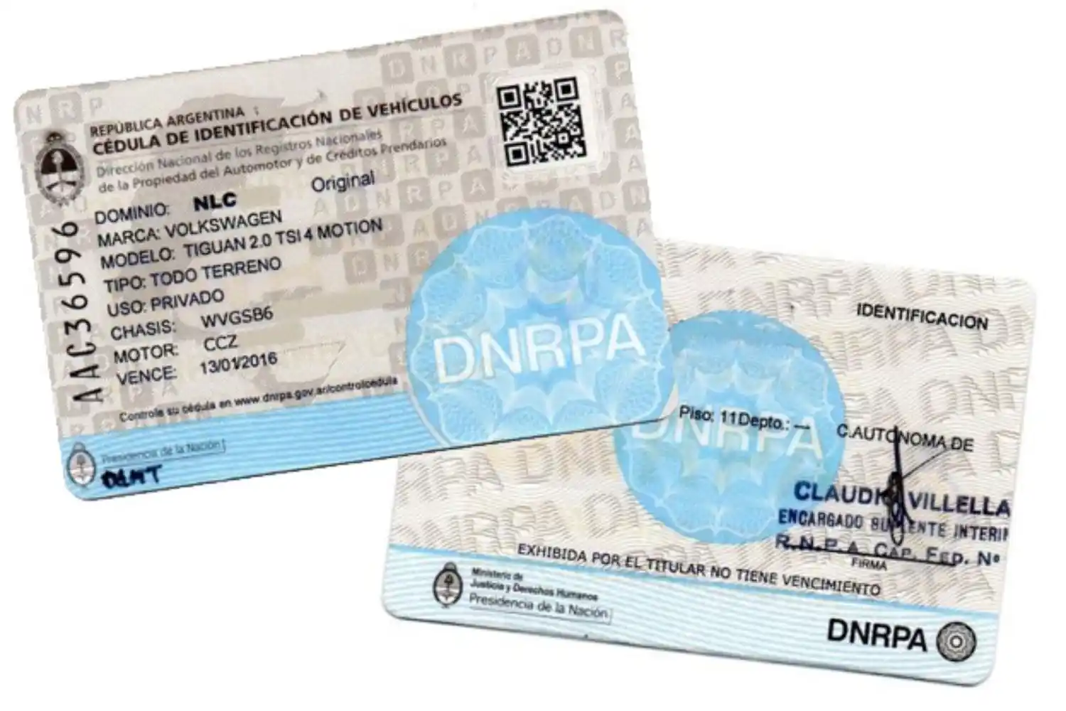 Cédula verde para terceros: Vuelve a tener validez de un año