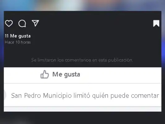 Tanto en Facebook como en Instagram, los comentarios están restringidos.