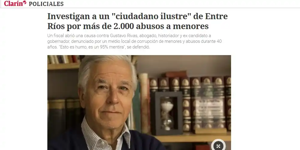 Así reflejaron los medios nacionales la denuncia contra Gustavo Rivas