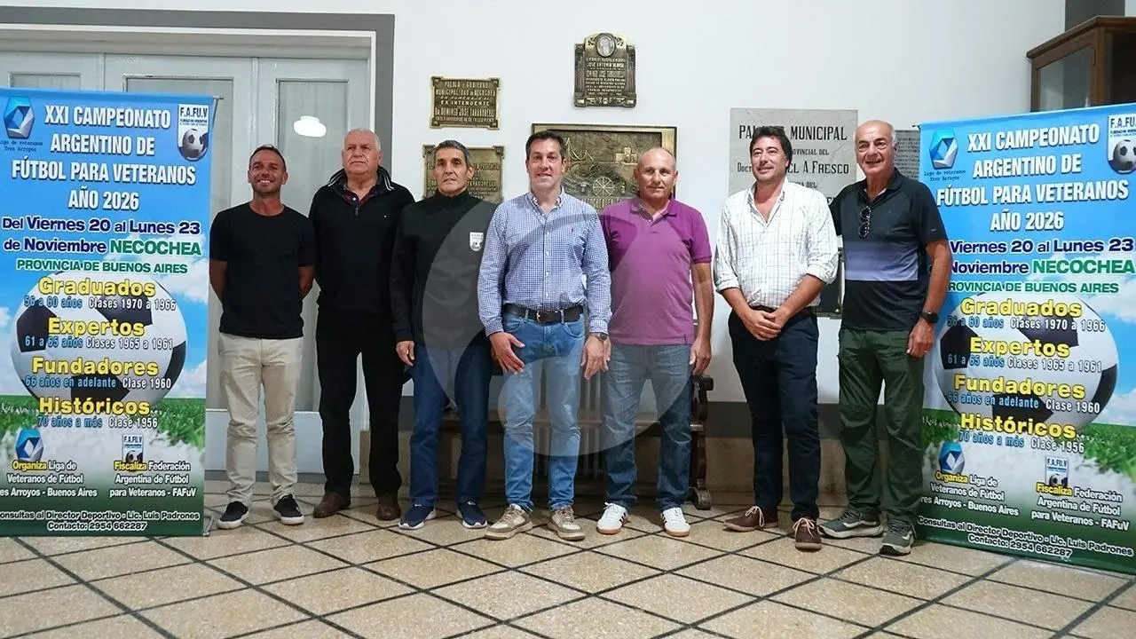 Necochea recibirá por primera vez el Campeonato Argentino de Fútbol para Veteranos