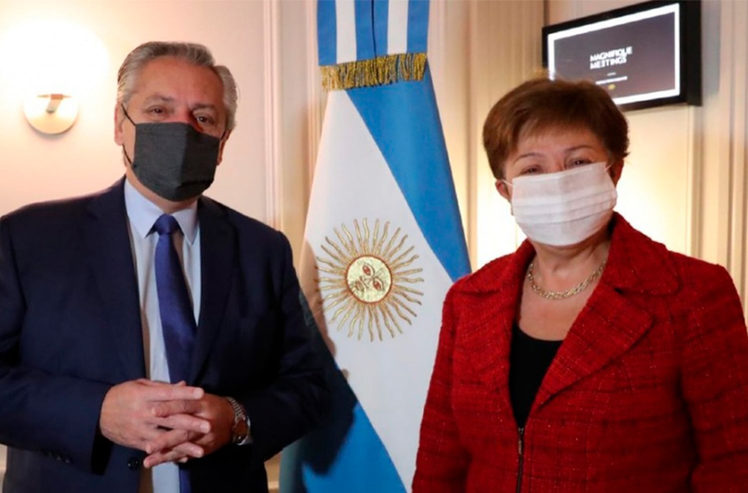 El Presidente se reúne con Georgieva y prepara el discurso que dará ante la ONU