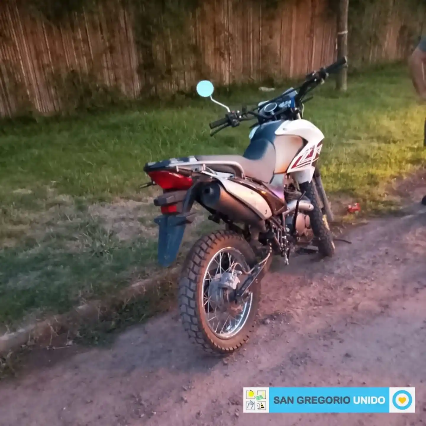 Una de las motocicletas incautadas en el operativo de tránsito.