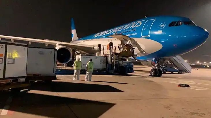 Seguí en vivo el vuelo de Aerolíneas Argentinas que trae un millón de vacunas Sinopharm de China