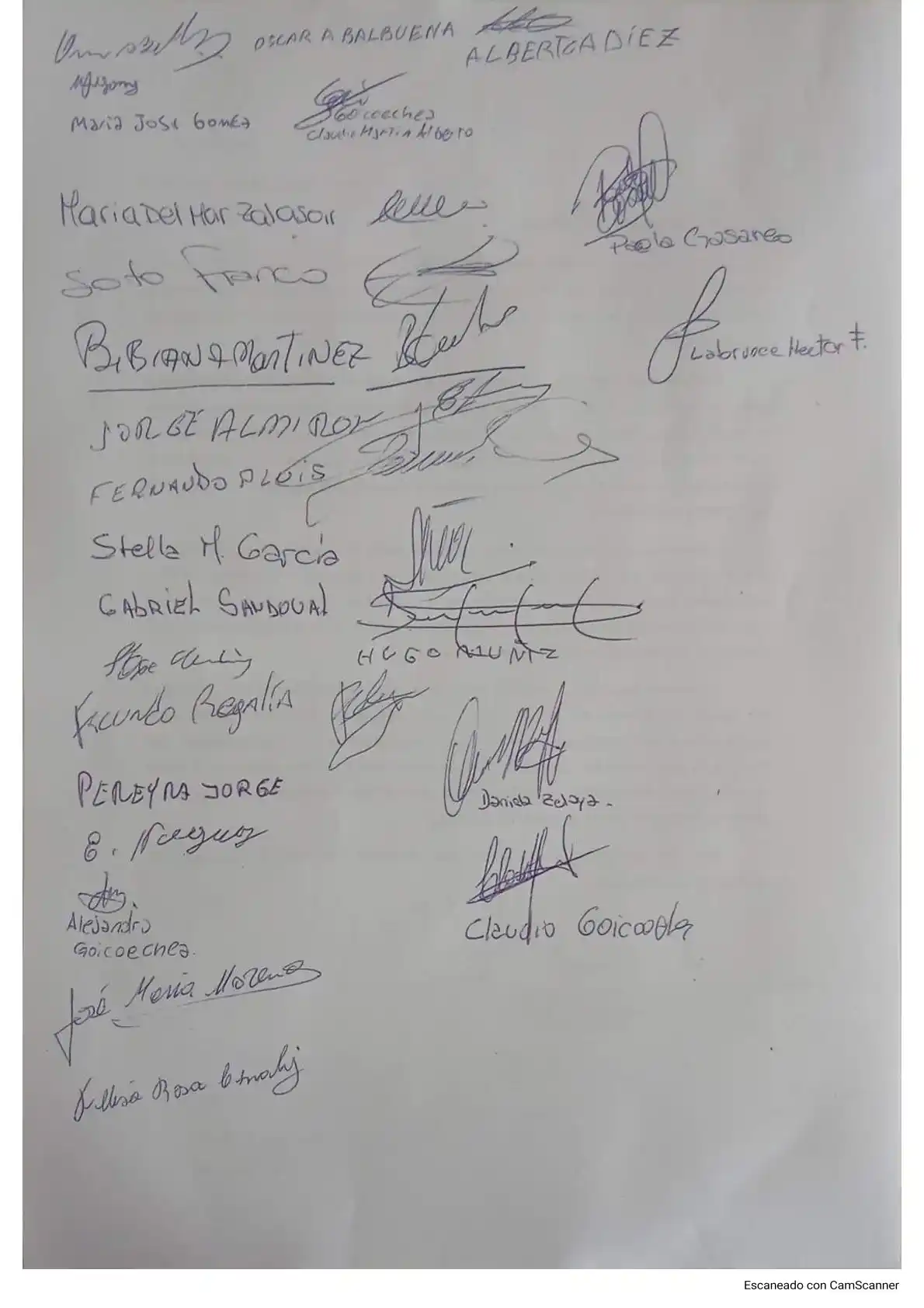 Firmas de vecinos de San Mayol