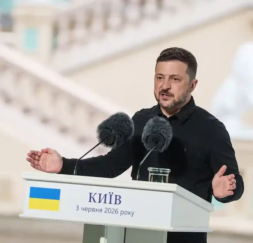 Volodímir Zelensky calificó como absolutamente justo el ataque con drones de Ucrania contra la región de Moscú. Foto:AP