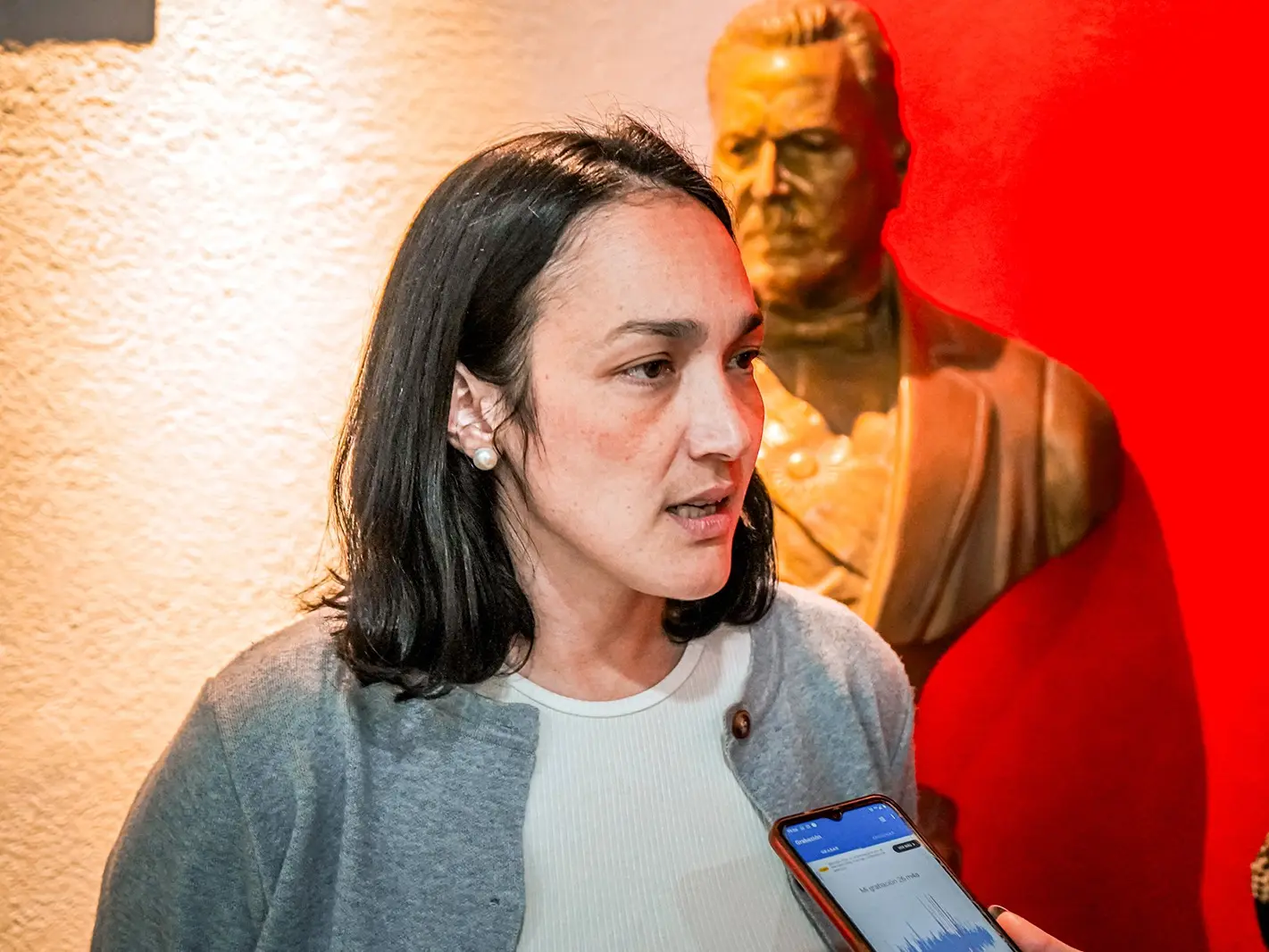 Análisis.La dirigente analizó los resultados de la elección