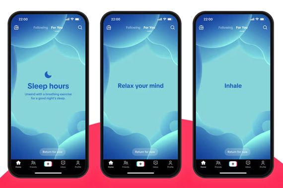 TikTok añadió ejercicios de meditación nocturnos para ayudar a los adolescentes a desconectarse