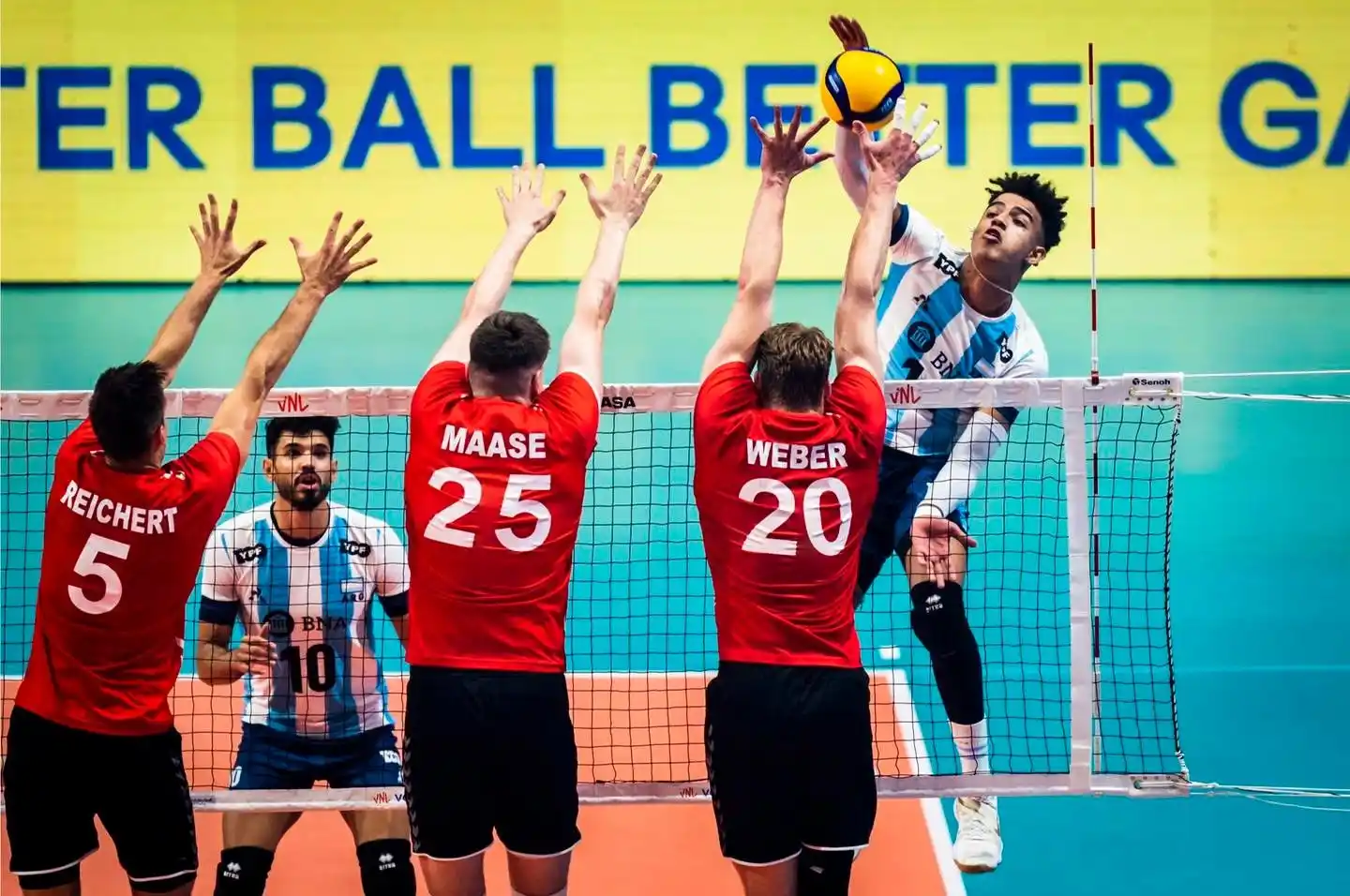 Argentina derrotó a Alemania y logró su primer triunfo en la VNL
