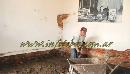 Lobos: Comenzaron a reparar el Museo y Biblioteca Juan Domingo Perón