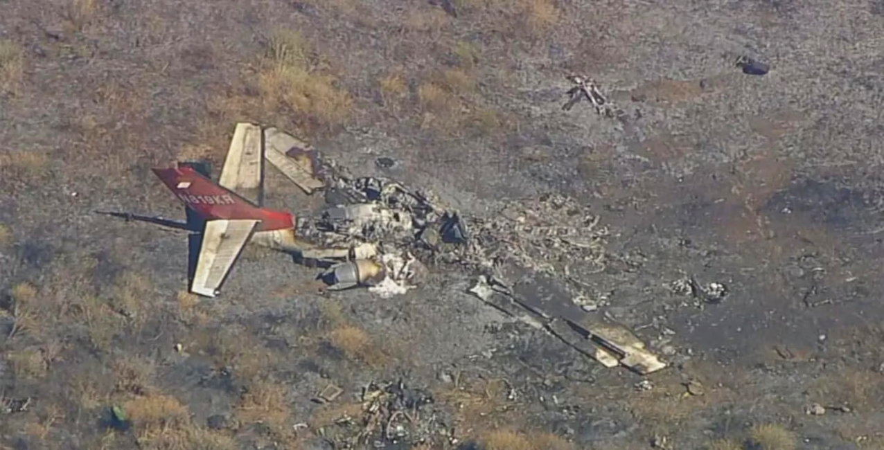 La avioneta se estrelló en el estado de California