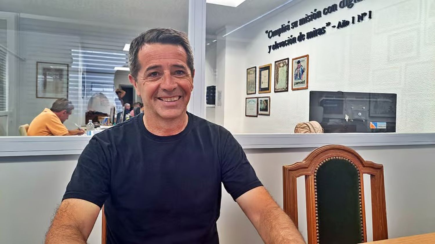 Pablo Fernández. En instalaciones de Ecos Diarios