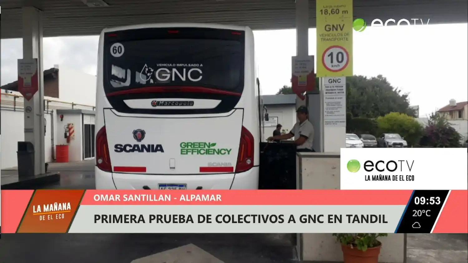 Primera prueba de colectivos a GNC en Tandil