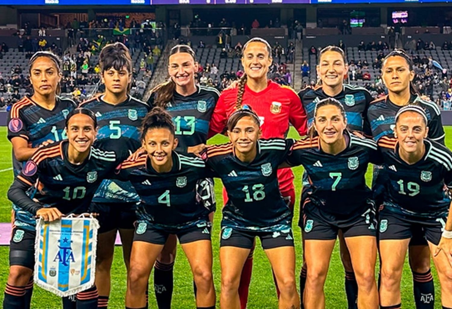 Selección femenina que cayó ante Brasil