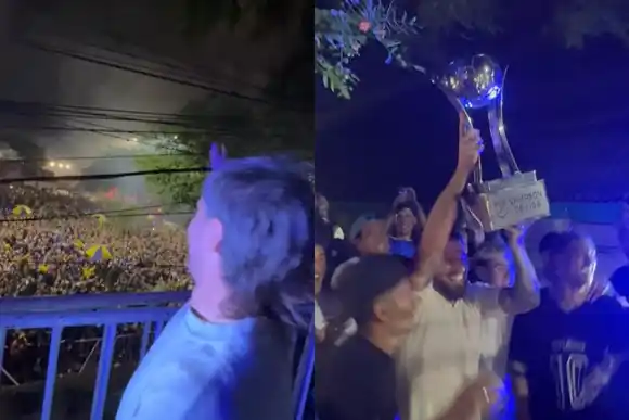 Sin Di María, Central salió a festejar con su hinchada la liga otorgada por AFA