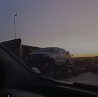 Un camión cargado de bebidas volcó en la Ruta 226, en dirección Tandil-Balcarce