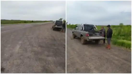 Vecinos de una pequeña localidad bonaerense montaron vigilancia para impedir el paso de camiones por un camino rural