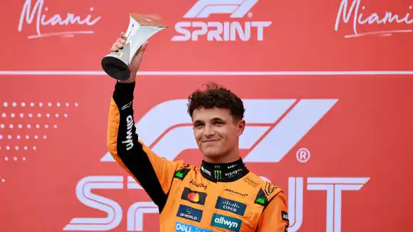 Norris se impone en un sprint de la Fórmula 1 en Miami marcado por la lluvia, accidentes y sanciones