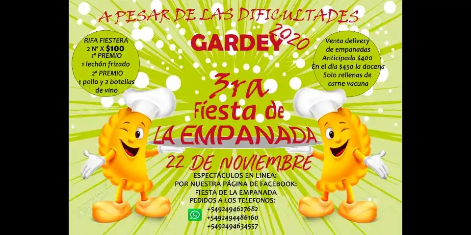 El domingo se realizará la Fiesta de la  Empanada Artesanal de forma virtual