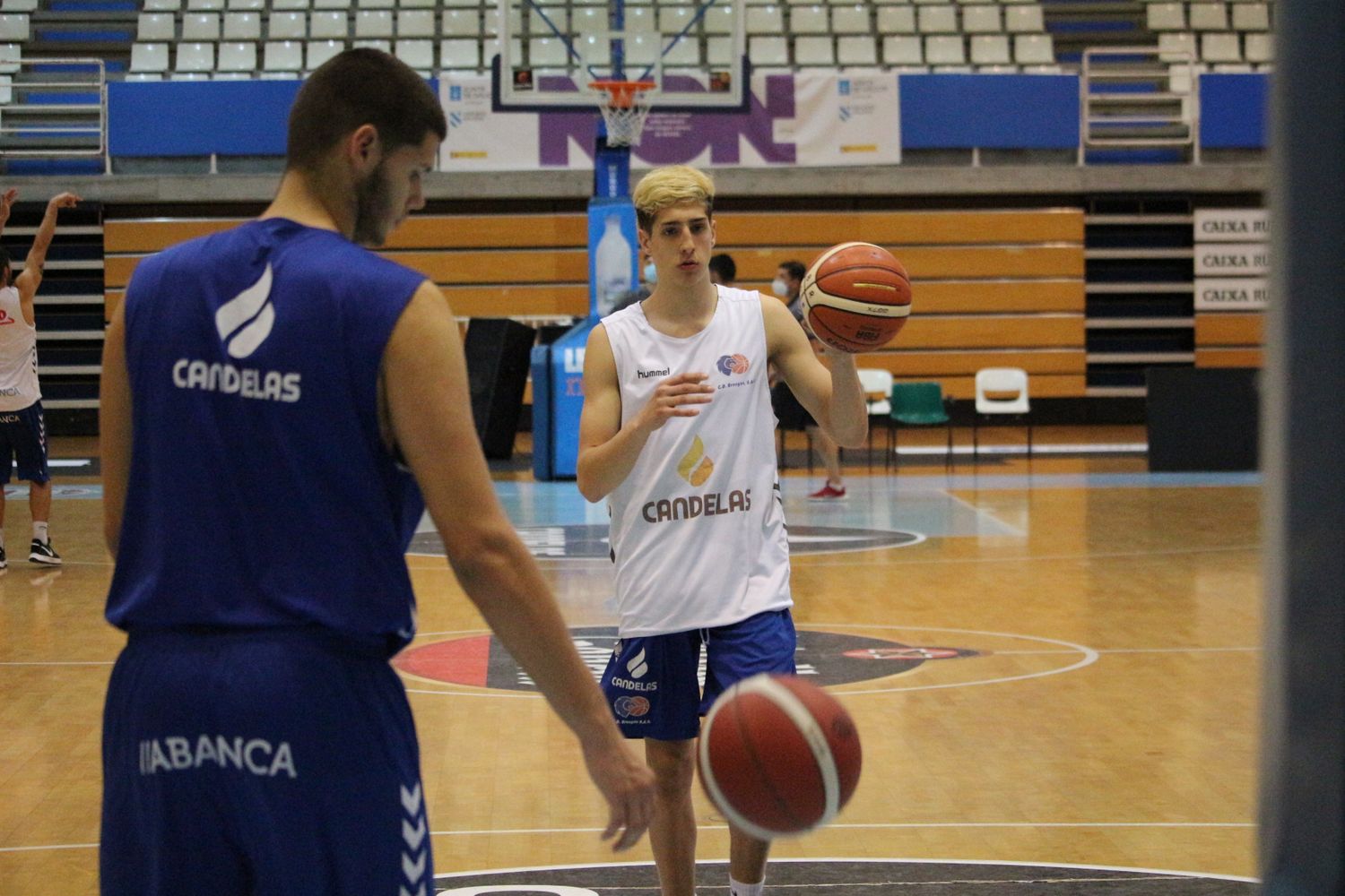 Mateo Díaz realizó su primer entrenamiento con el CB Breogán de Lugo