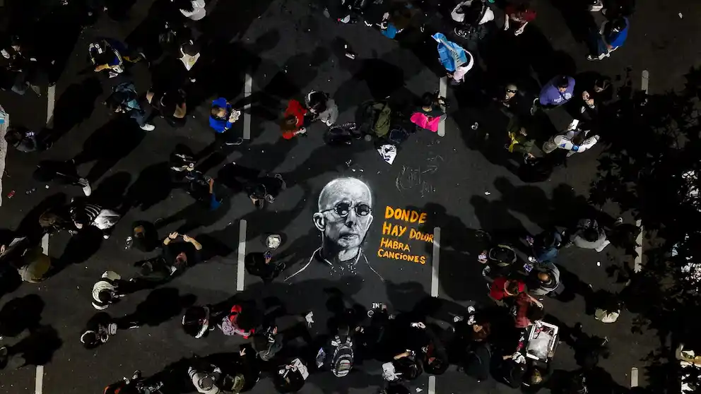 Los ricoteros continúan con las despedidas del Indio Solari. Foto: Tomas Cuesta / AFP