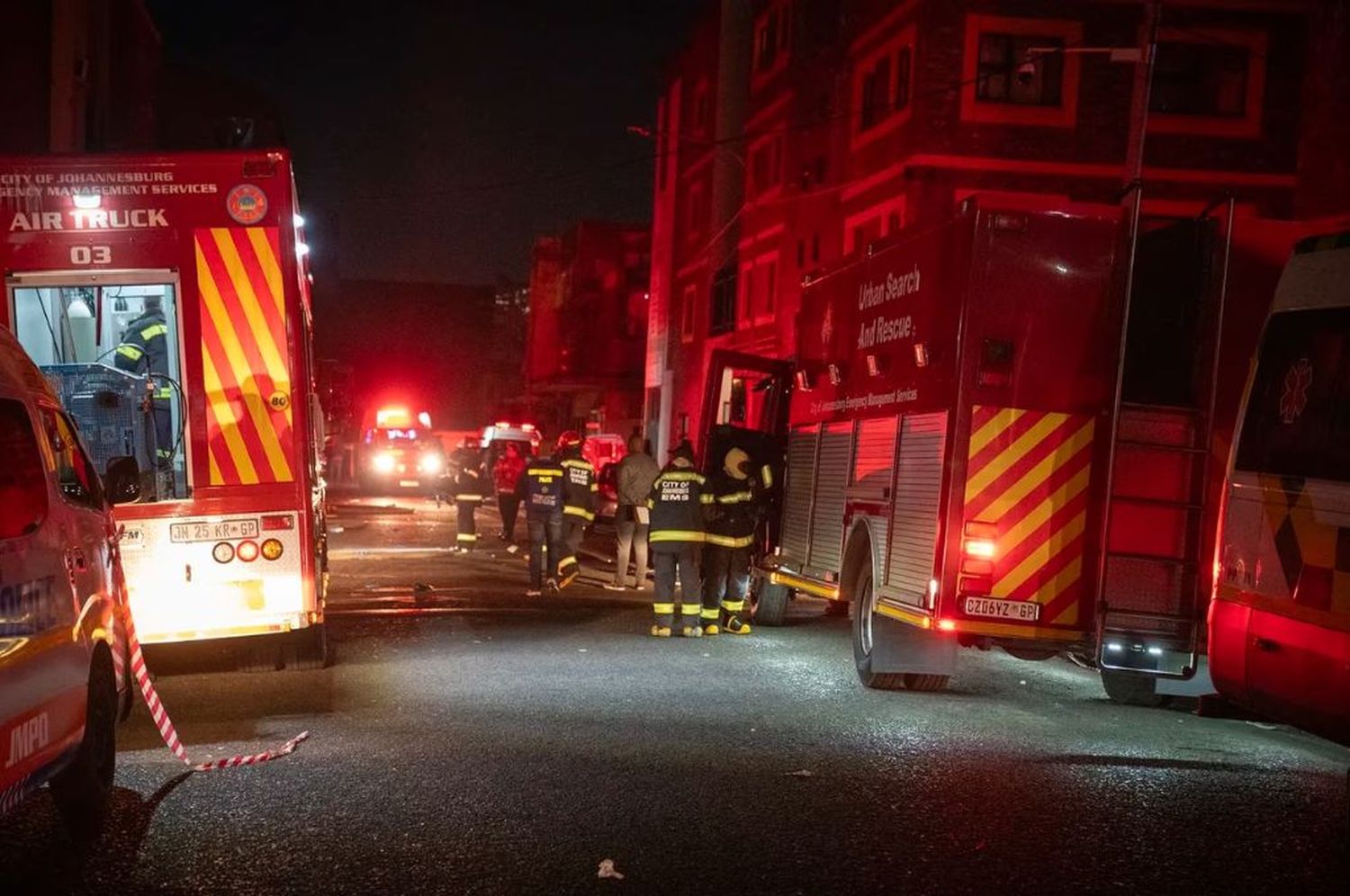 Incendio en Johannesburgo