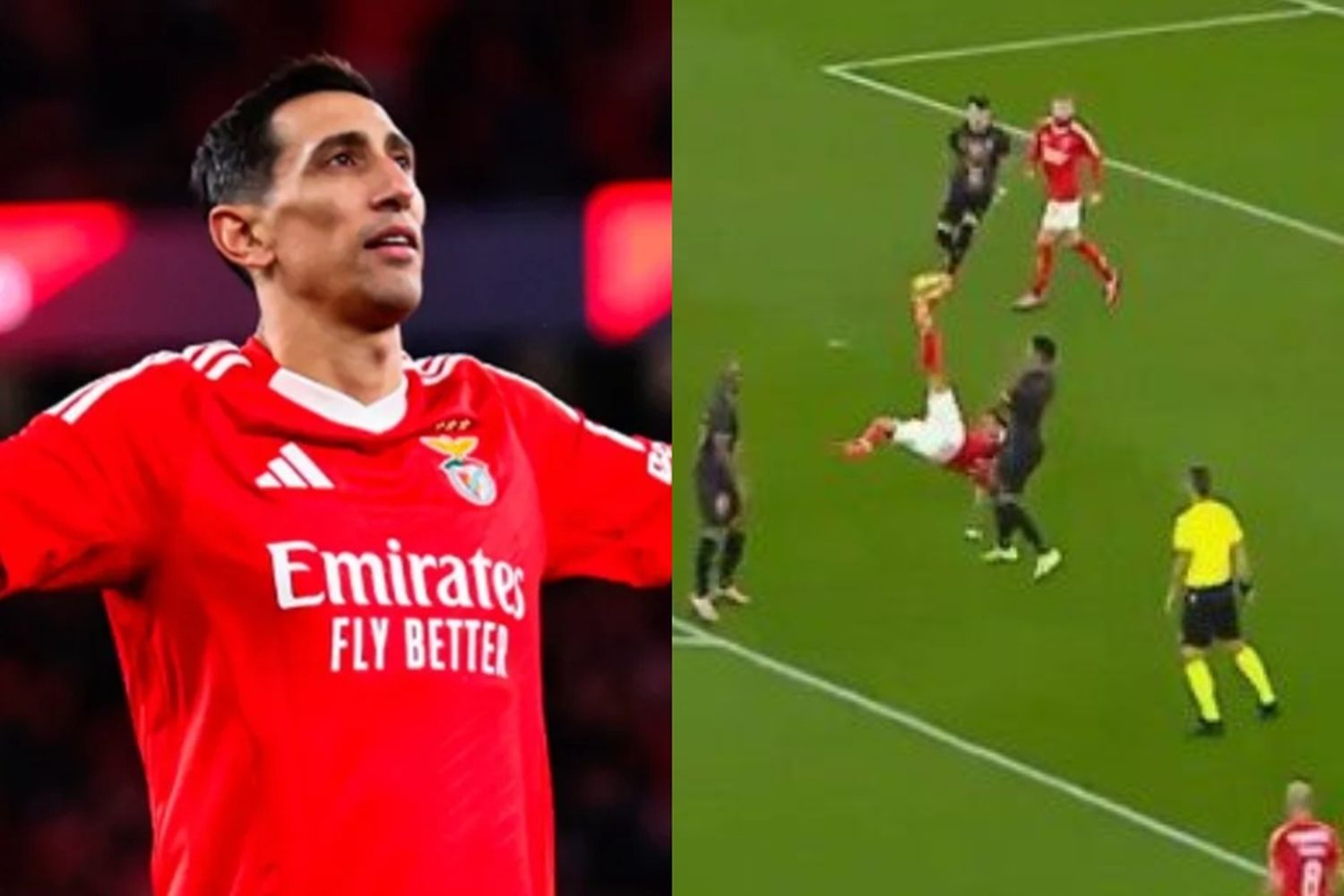 Fideo inoxidable: Di María hizo un triplete y sorprendió con una chilena en Europa